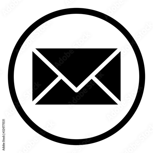 ewni31 ElementWebNewIcon ewni - envelope / mail icon. - email, post, contact, newsletter - simple black line - web graphic on white paper - square xxl g9083