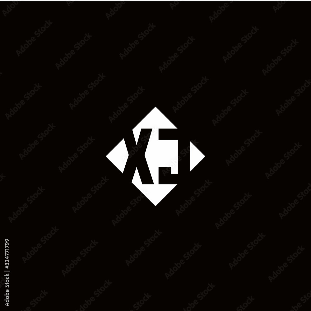 Monogram logo design with diamond square shape Monogram logo design with diamond square shape