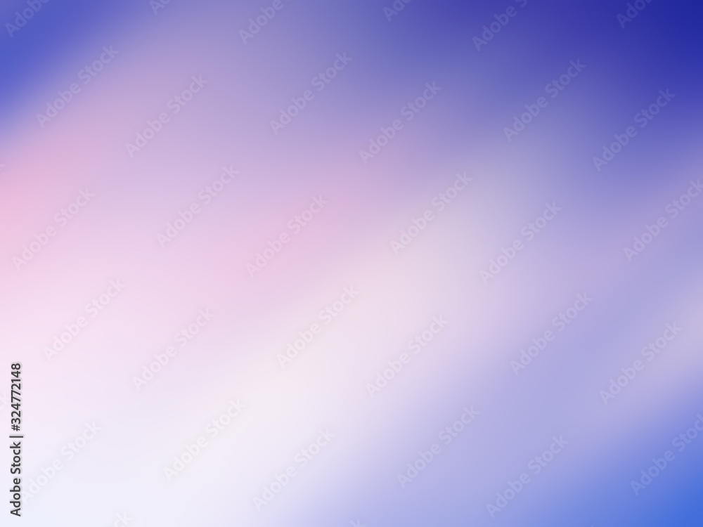 Abstract contrast blurred background. Colorful glowing texture. Bright design of blue, pink, white gradient diagonal rays. Light, white space for text. Surreal shiny igniting magic image
