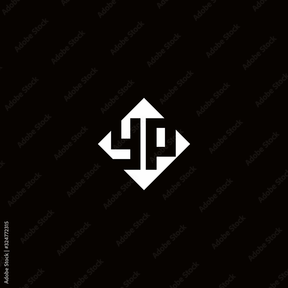 Monogram logo design with diamond square shape Monogram logo design with diamond square shape
