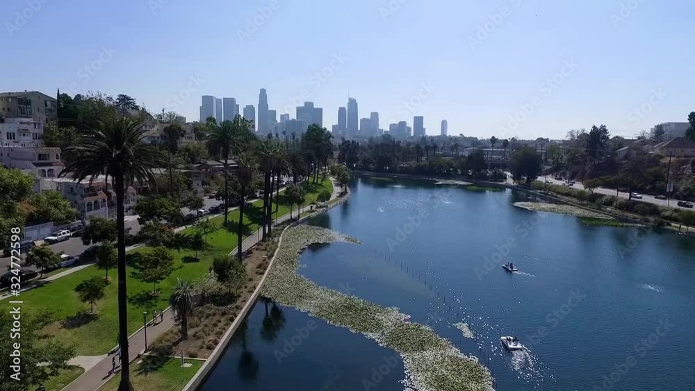 Echo Park Los Angeles from the sky Echo Park Los Angeles from the sky