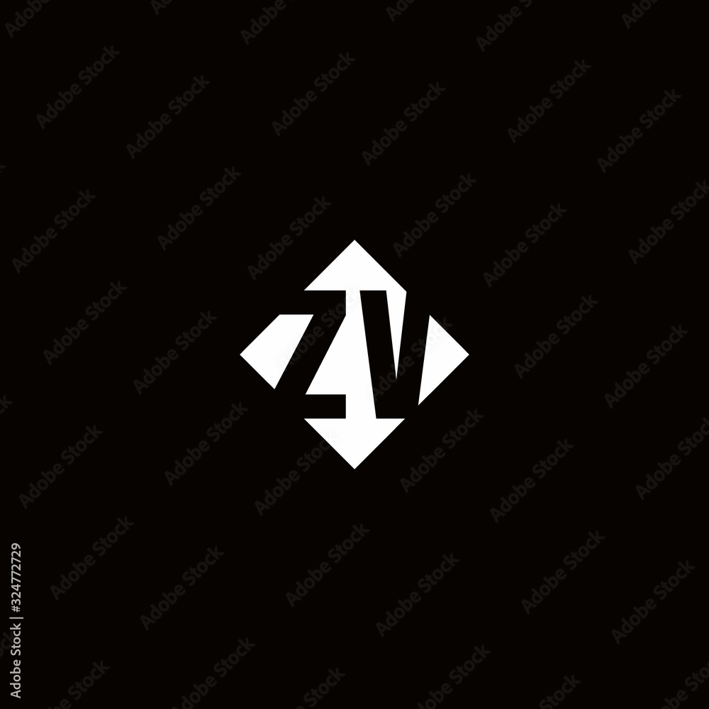 Monogram logo design with diamond square shape Monogram logo design with diamond square shape