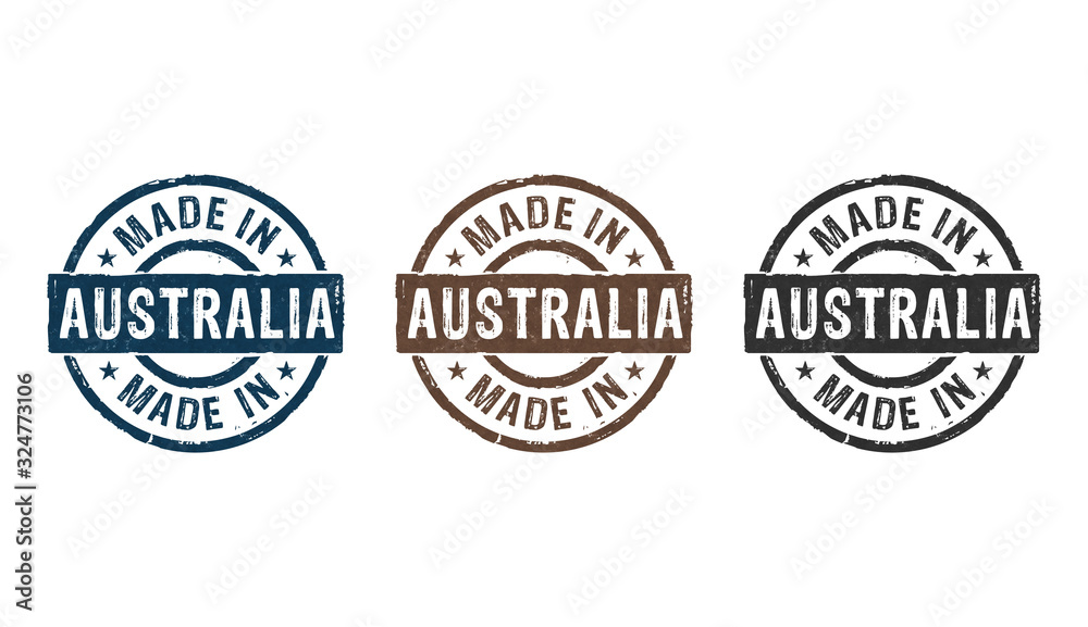 Made in Australia stamp and stamping
