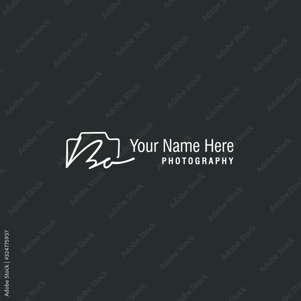 Bo Initial Signature Photography Logo