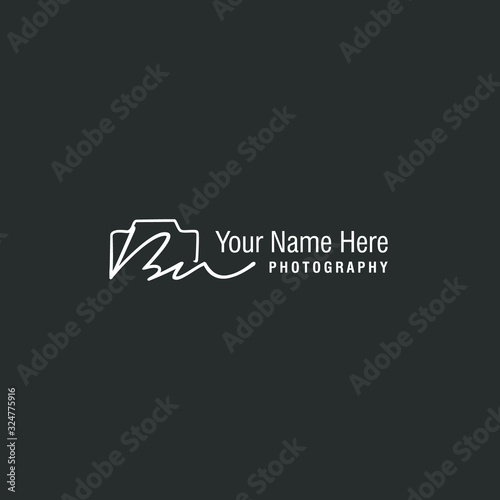 Bn Initial Signature Photography Logo