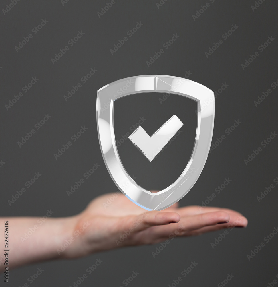shield protection concept holding in hand shield protection concept holding in hand