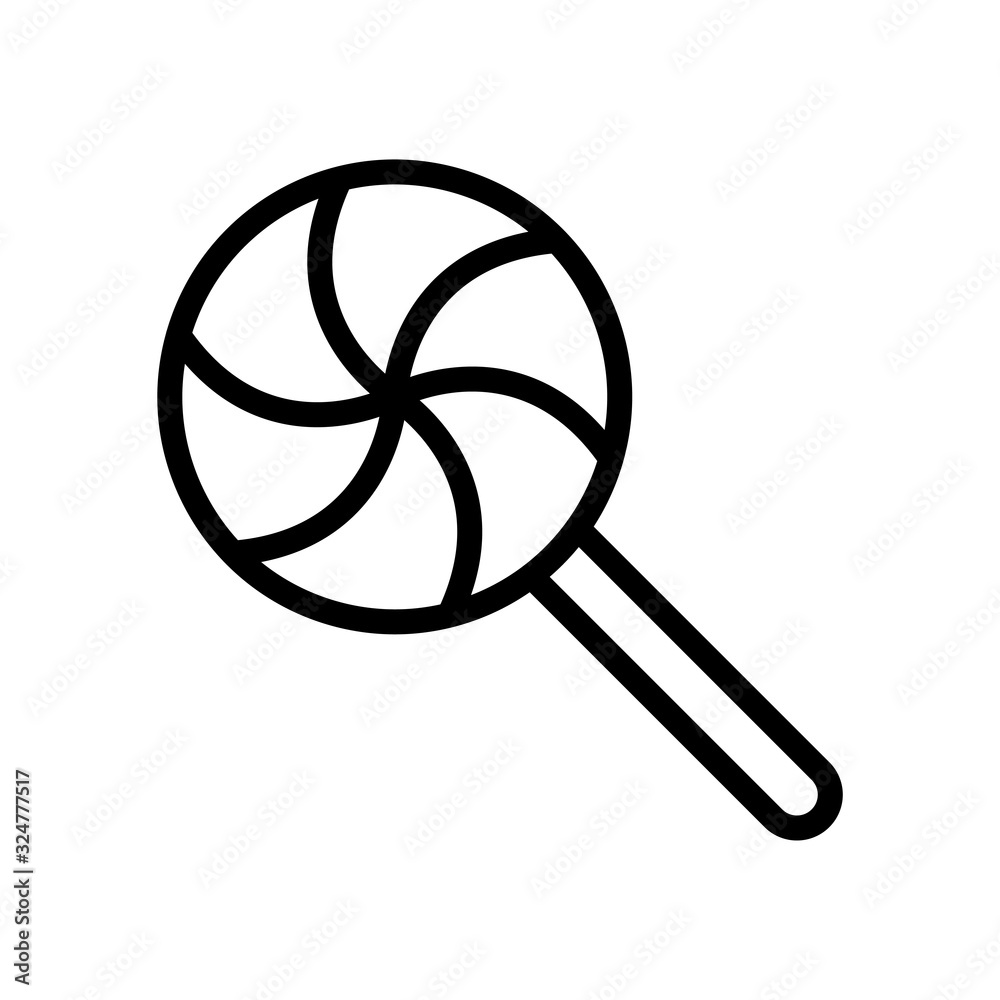 Lollipop candy icon line style