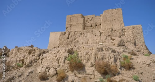 Landscape view of the Ruins of Jiaohe in Xinjiang Province China.
