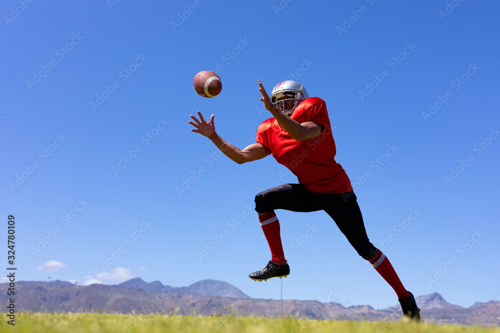 Football player playing football