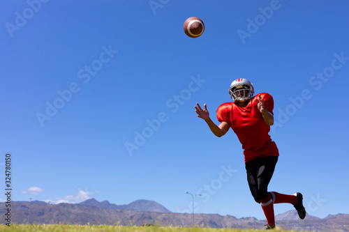Football player playing football