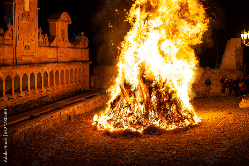 Big fire next to the Granfonte, Leonforte photo