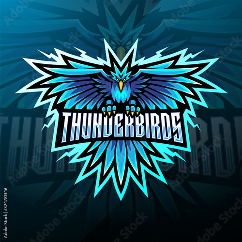 Thunder birds esport mascot logo design