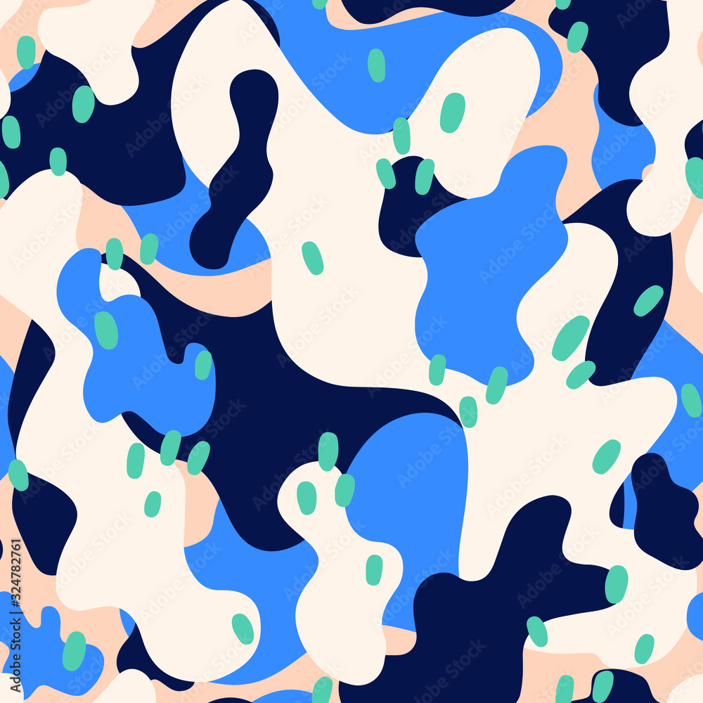Vector seamless pattern with abstract shapes. Creative modern texture. Vector seamless pattern with abstract shapes. Creative modern texture.