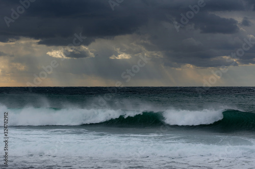 Storm on the Black sea, big waves
