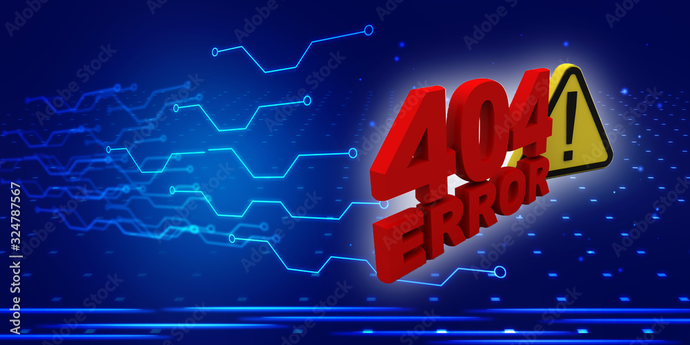 3d rendering 404 error compliant - obrazy, fototapety, plakaty 