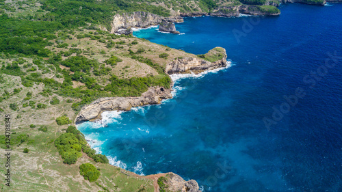 Landscape over Broken Beach in Nusa Penida, Indonesia Angel's BillaBong Beach. Popular tourist destination Bali