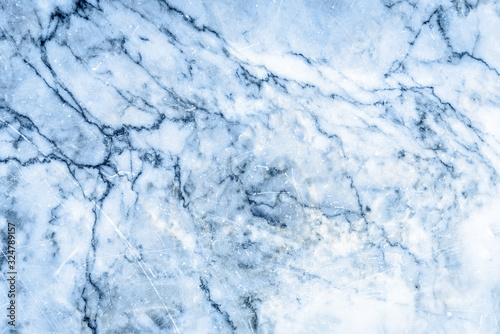 Blue marble patterned texture background for interior design