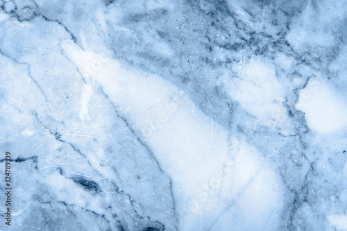 Blue marble patterned texture background for interior design