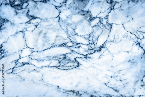 Blue marble patterned texture background for interior design