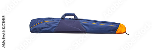 Soft case for guns isolated for white background. Case for transporting and storing weapons.