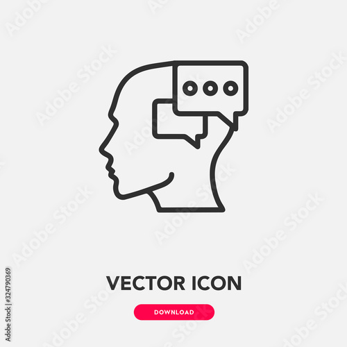thinking icon vector sign symbol