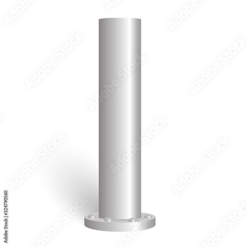 Metal column. Metal pole. 