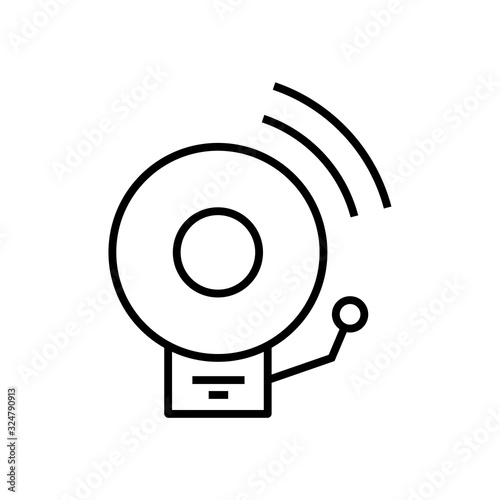Alarm line icon, concept sign, outline vector illustration, linear symbol.