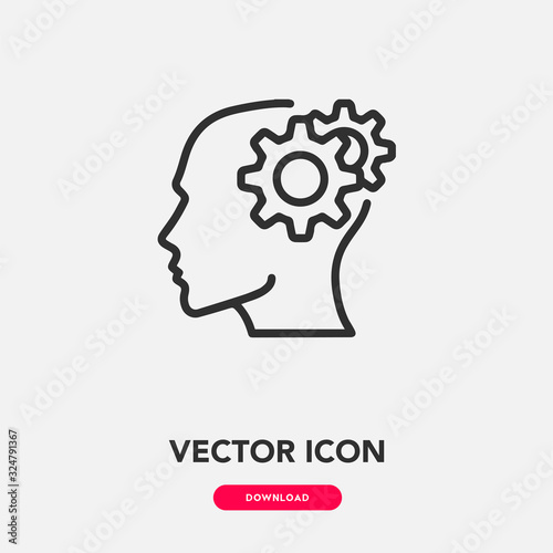 thinking icon vector sign symbol