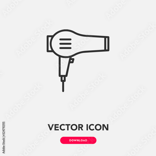 hair dryer icon vector sign symbol