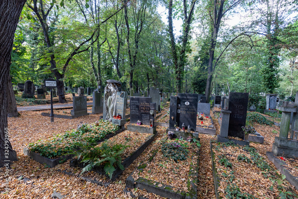 Summertime at the Olsany Cemetery in Prague Summertime at the Olsany Cemetery in Prague