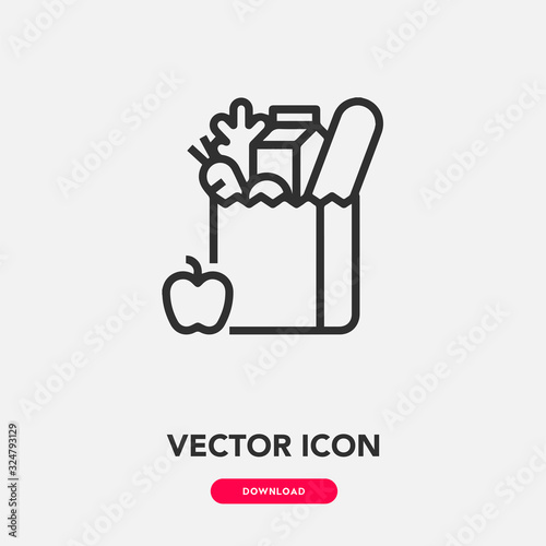 grocery icon vector. grocery icon vector symbol illustration. Modern simple vector icon for your design. grocery icon vector	 photo