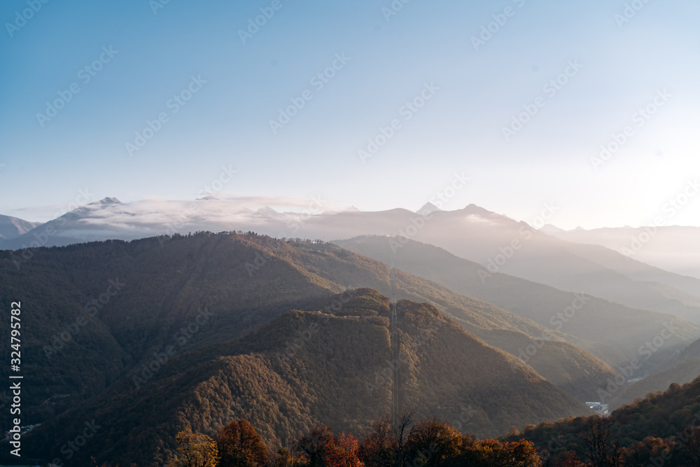 Charming views over the years. Beautiful view of the mountain landscape. Beautiful mountains and sky