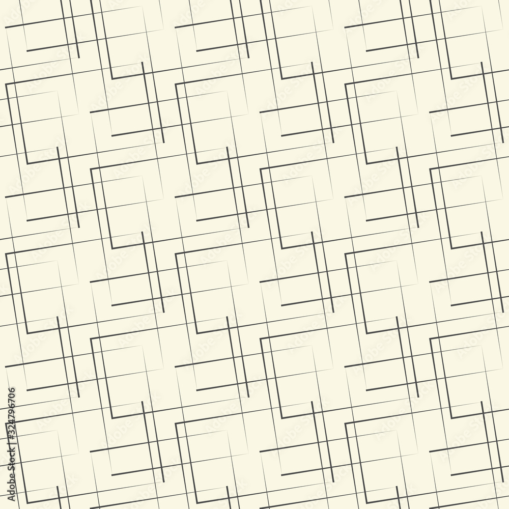 Seamless Art Background. Monochrome Geometric Pattern