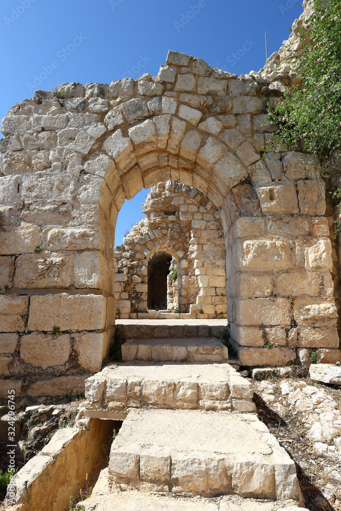 Lebanon: Inside the remains of Beaufort Crusader Fortress in South Lebanon.