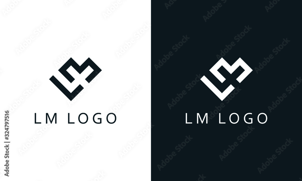 Elegant line art initial letter PM logo. This logo incorporate with two  creative letters in the creative way. It will be suitable for which company  or brand name starts those initial letters.