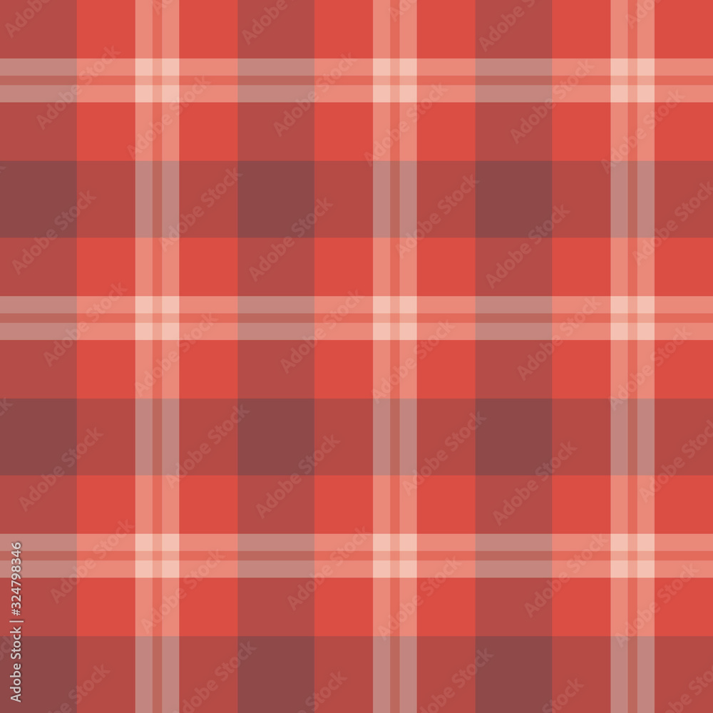 Seamless pattern in amazing festive red colors for plaid, fabric, textile, clothes, tablecloth and other things. Vector image.