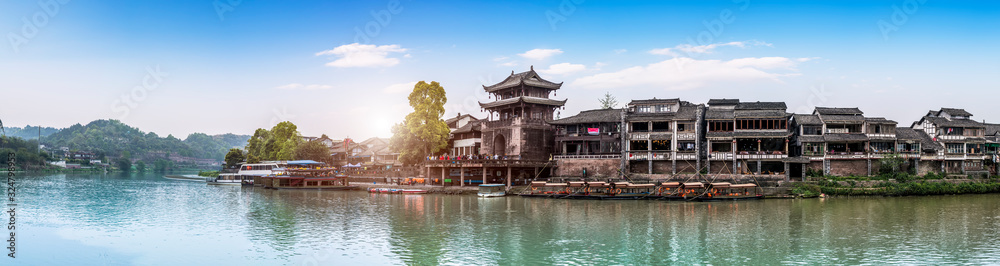Architectural street of Huanglongxi ancient town, Chengdu.. Architectural street of Huanglongxi ancient town, Chengdu..