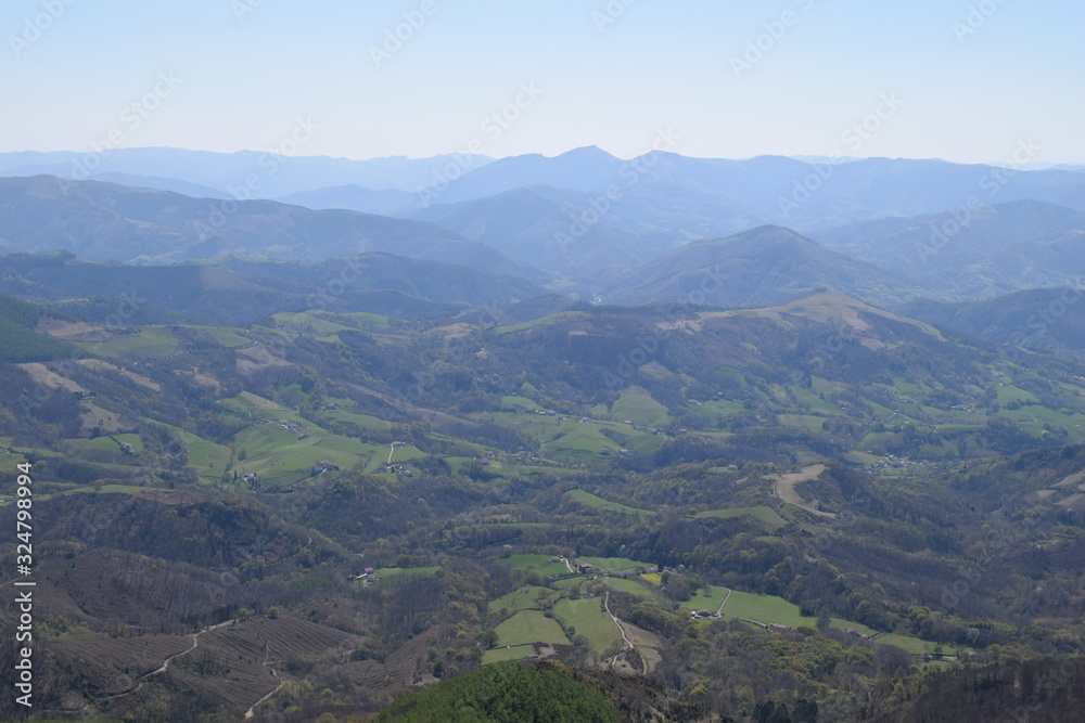 Beautiful view Larrun mountain Basque Country France Europe Beautiful view Larrun mountain Basque Country France Europe