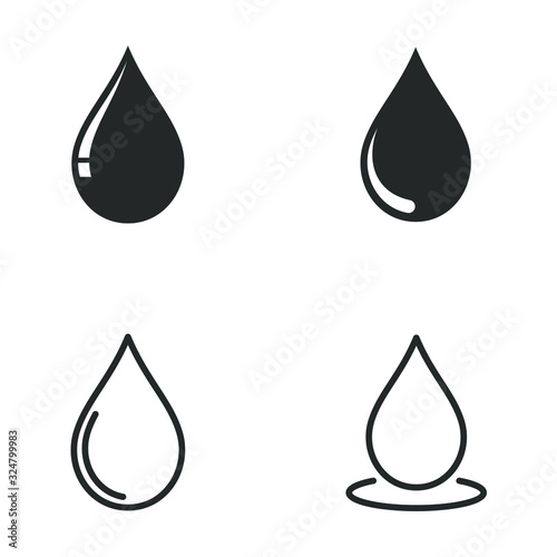 drop icon template color editable. rain drop symbol vector sign isolated on white background illustration for graphic and web design.
