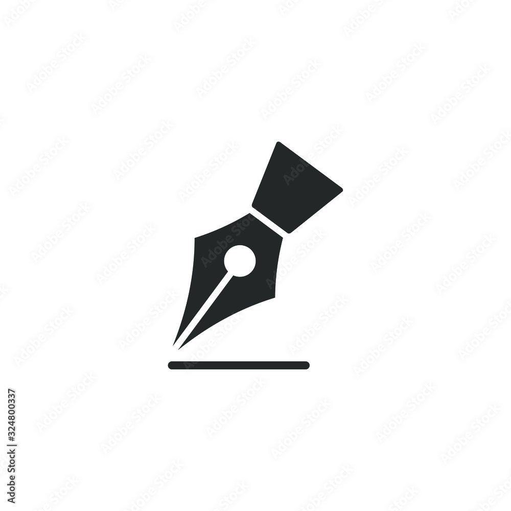 fontain pen icon template color editable. ink pen symbol vector sign isolated on white background illustration for graphic and web design. fontain pen icon template color editable. ink pen symbol vector sign isolated on white background illustration for graphic and web design.