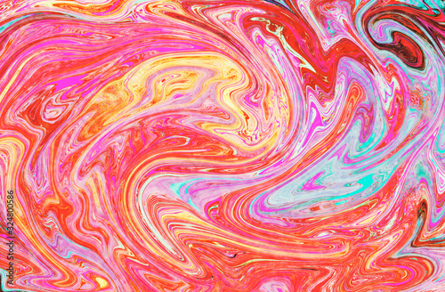 Colorful Marble Effect Art Background