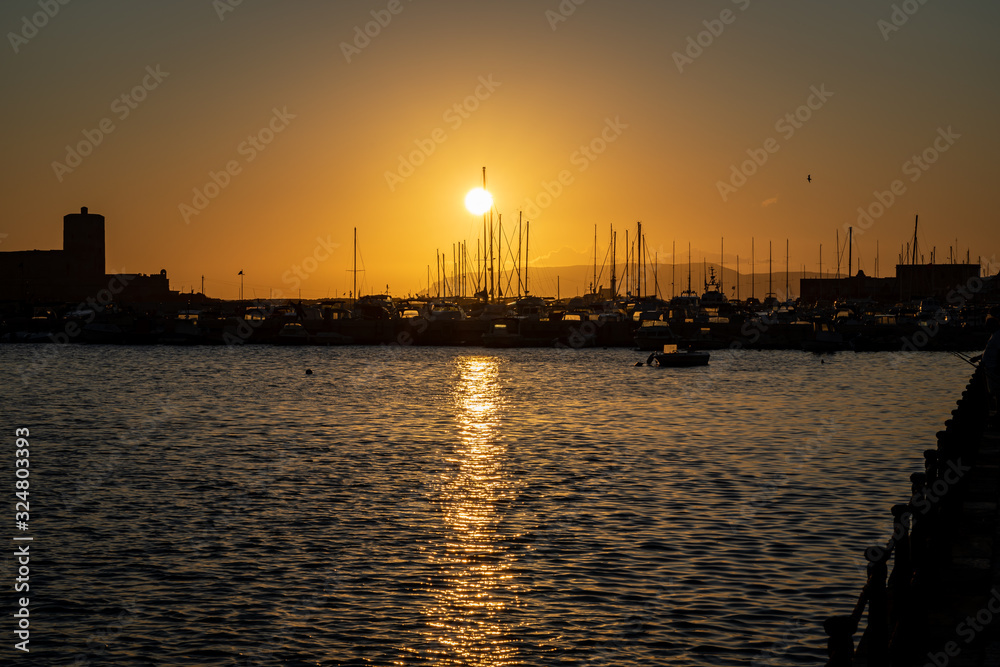 Sunset in Trapani Italy (Sicily)