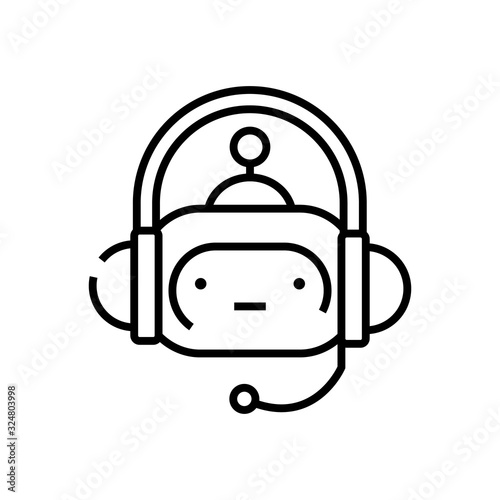 Automatic teller machine line icon, concept sign, outline vector illustration, linear symbol.