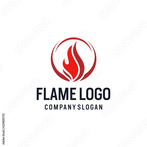 flame fire logo design vector graphic abstract modern download