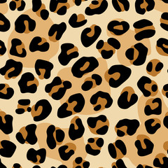 Deken met foto Dierenhuid patronen Leopard skin print. Vector seamless pattern  © polygraphus