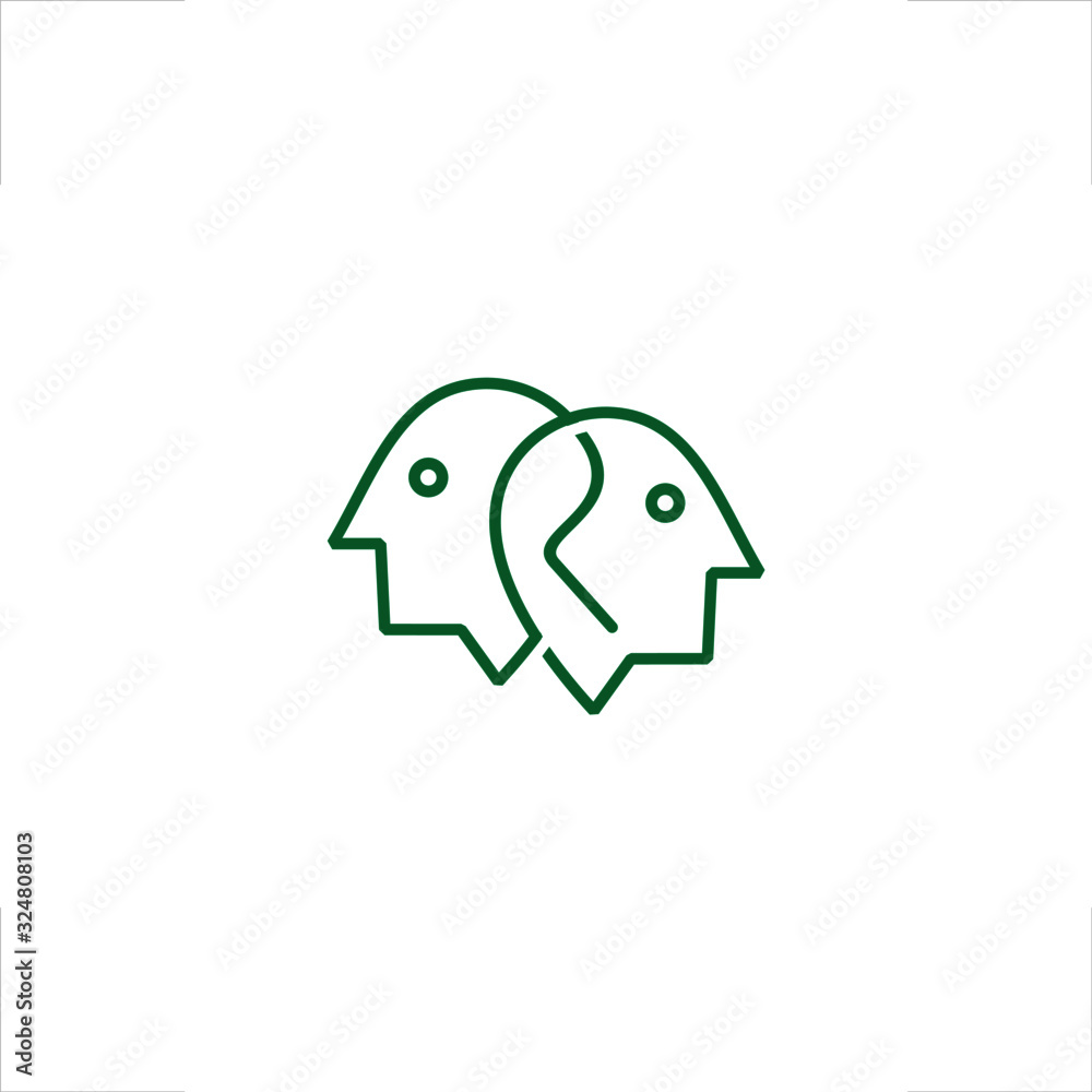 Head logo connect mind talk Head logo connect mind talk