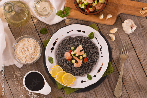 Squid ink risotto.