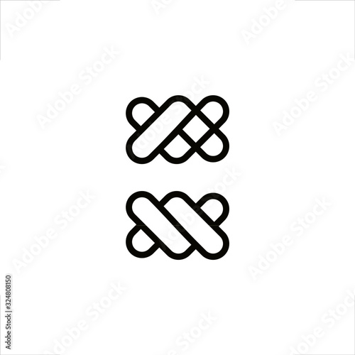 Knot logo abstract tied each other