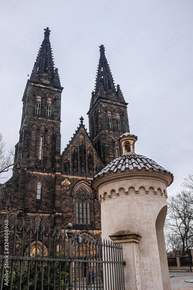 Vyšehrad -  neo-Gothic St. Peter and St. Paul Basilica