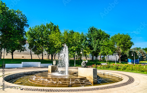 Fountain in the centre of Astrakhan, Russia